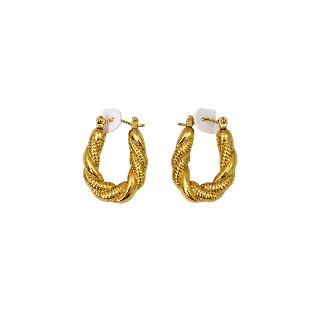 Alina Gold Twist Hoops