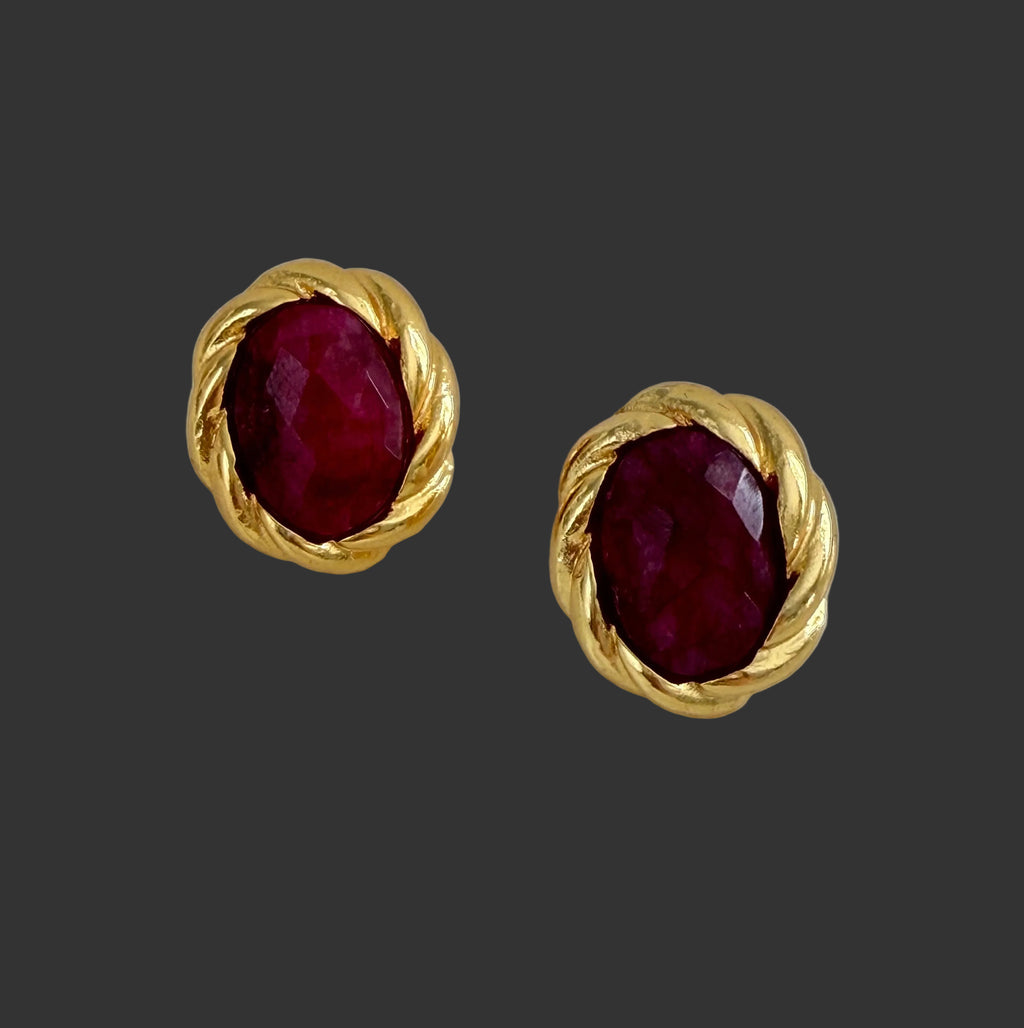 Ruby Aura Studs