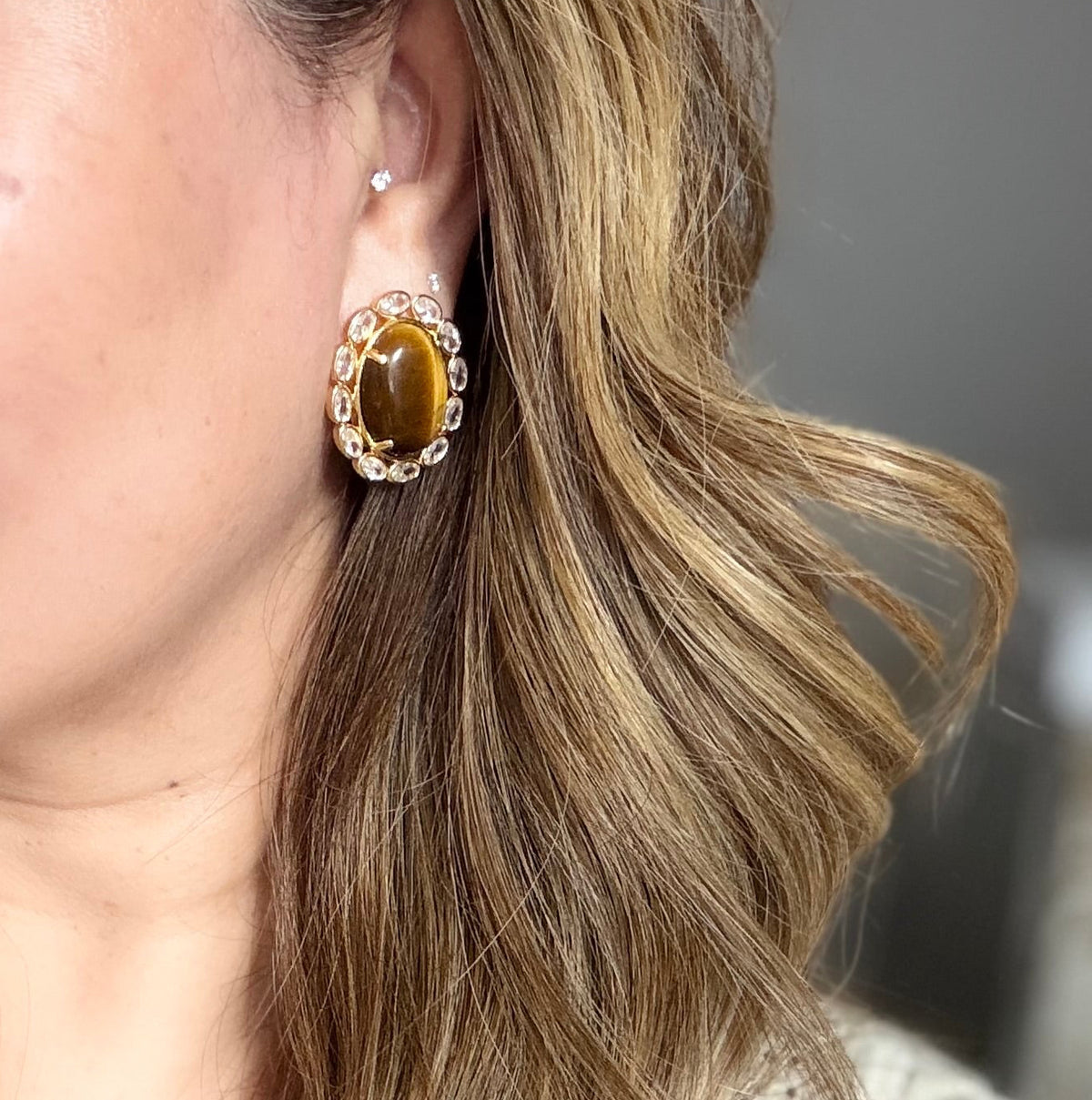Golden Gaze Tiger’s Eye Earrings