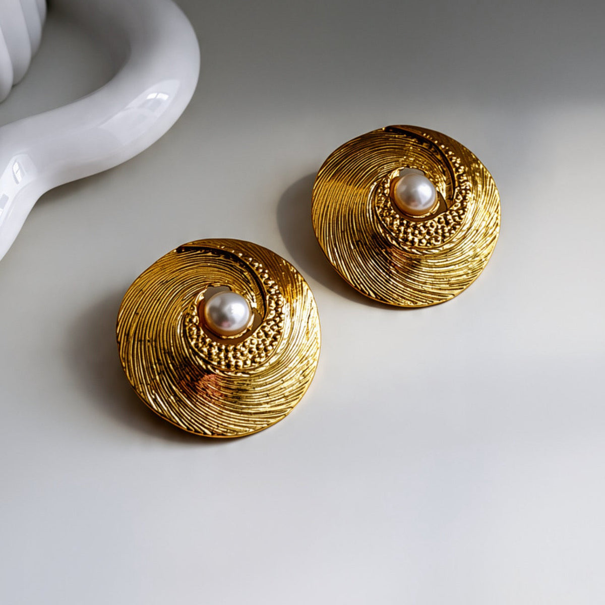 Pearl Swirl Earrings