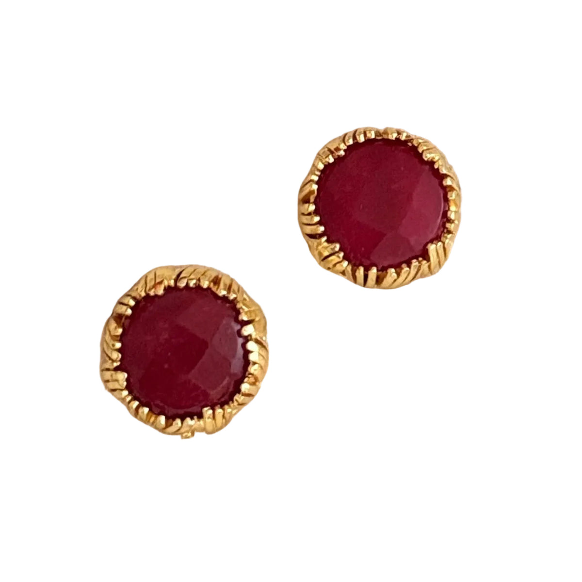 Crimson Stud Earrings