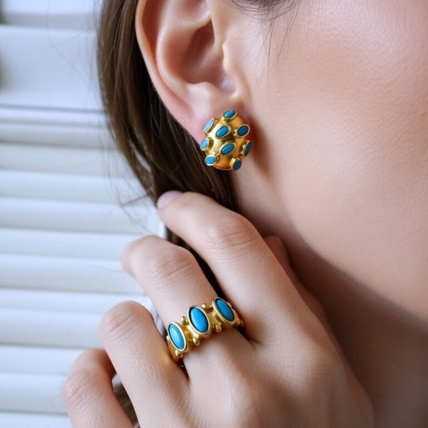 Santorini dome earrings