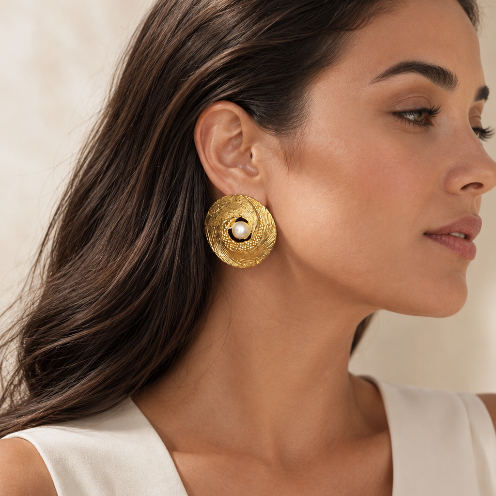 Pearl Swirl Earrings