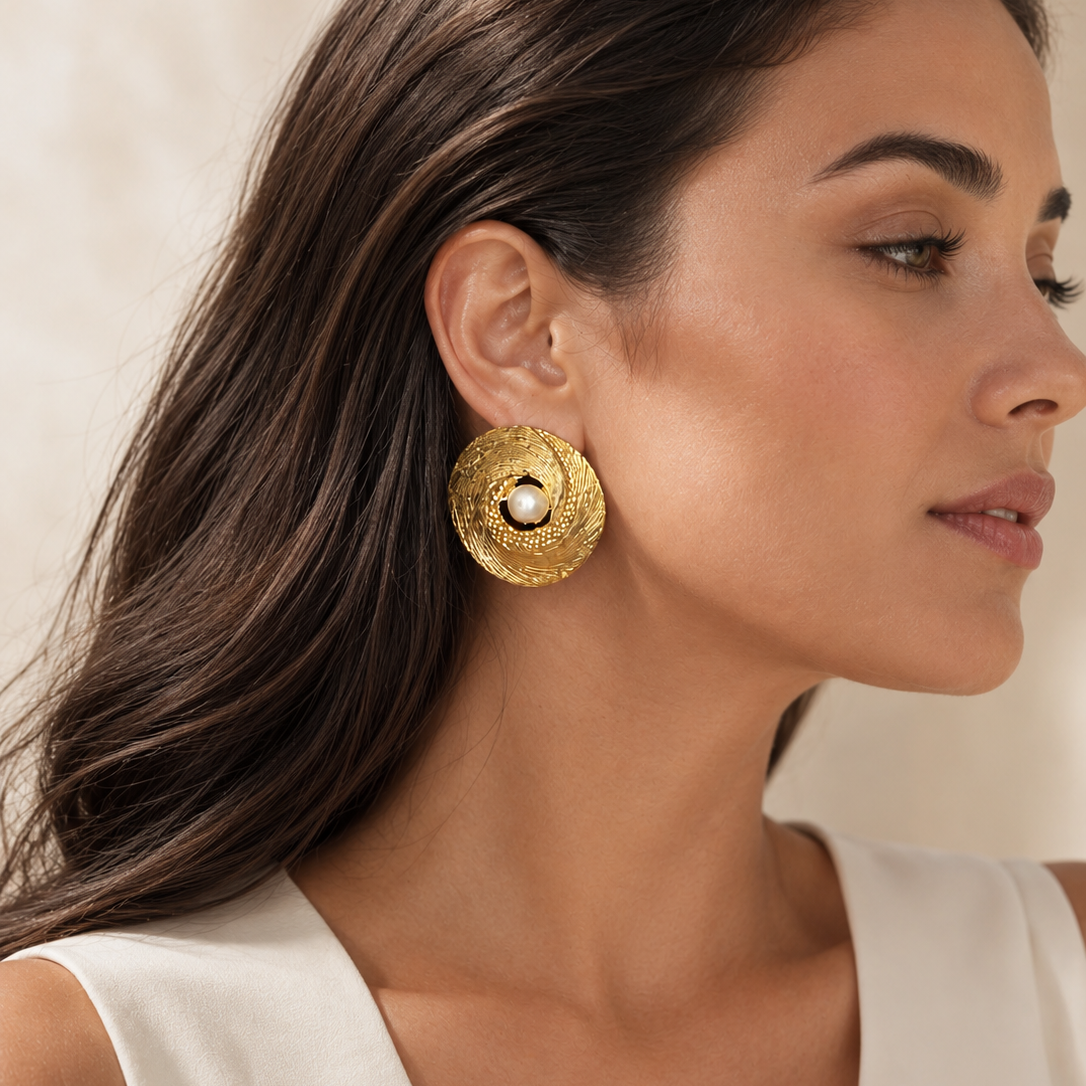 Pearl Swirl Earrings