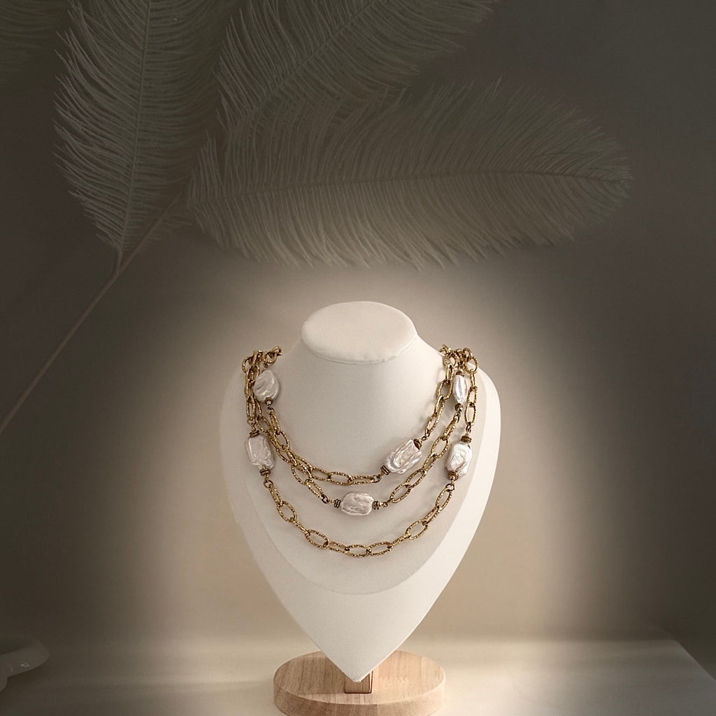 Natural baroque pearls
