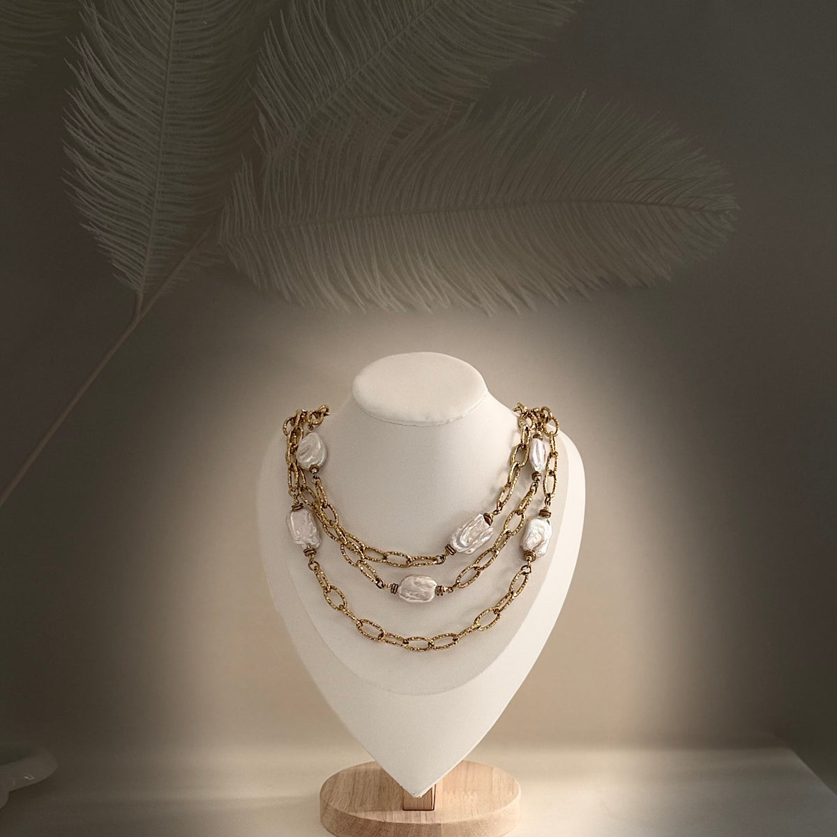 Natural baroque pearls