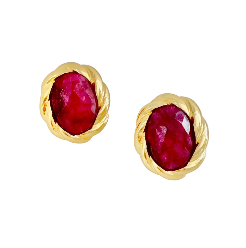 Ruby Aura Studs