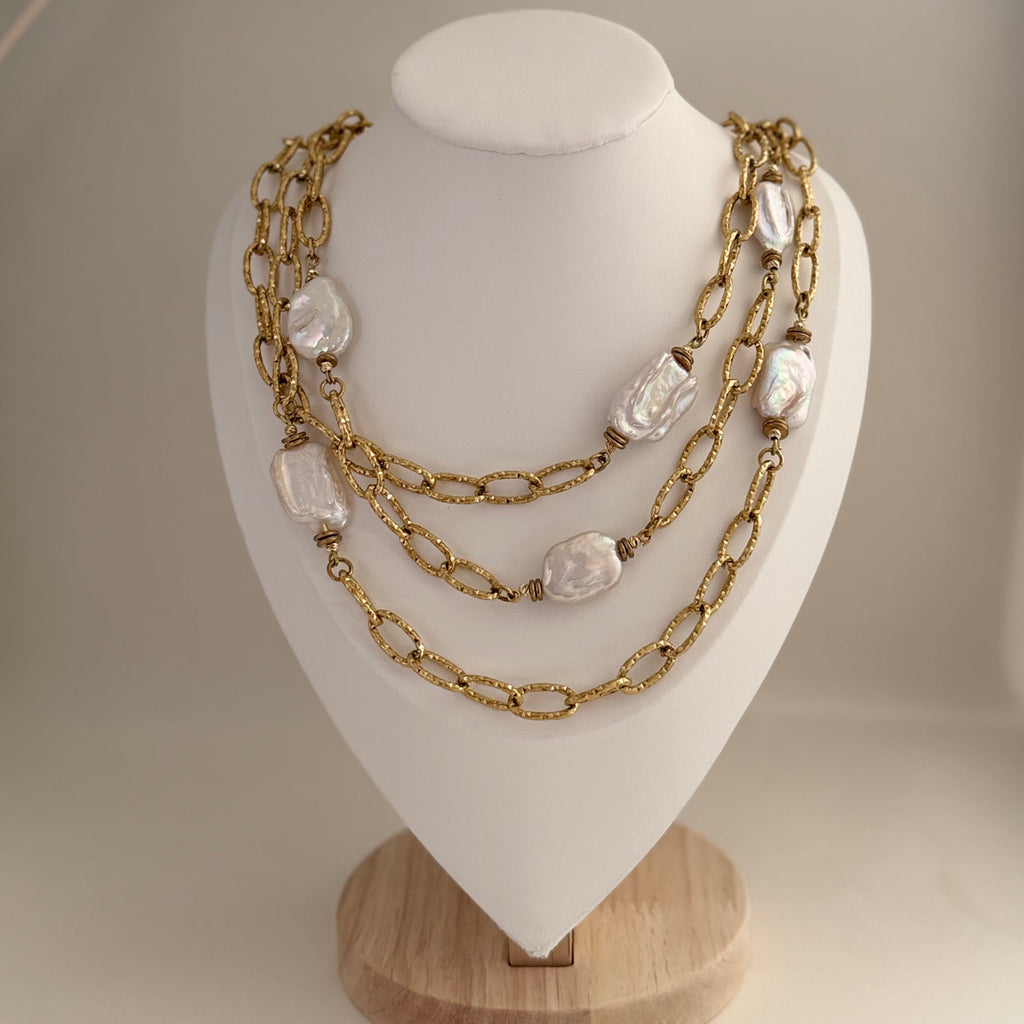 Natural baroque pearls
