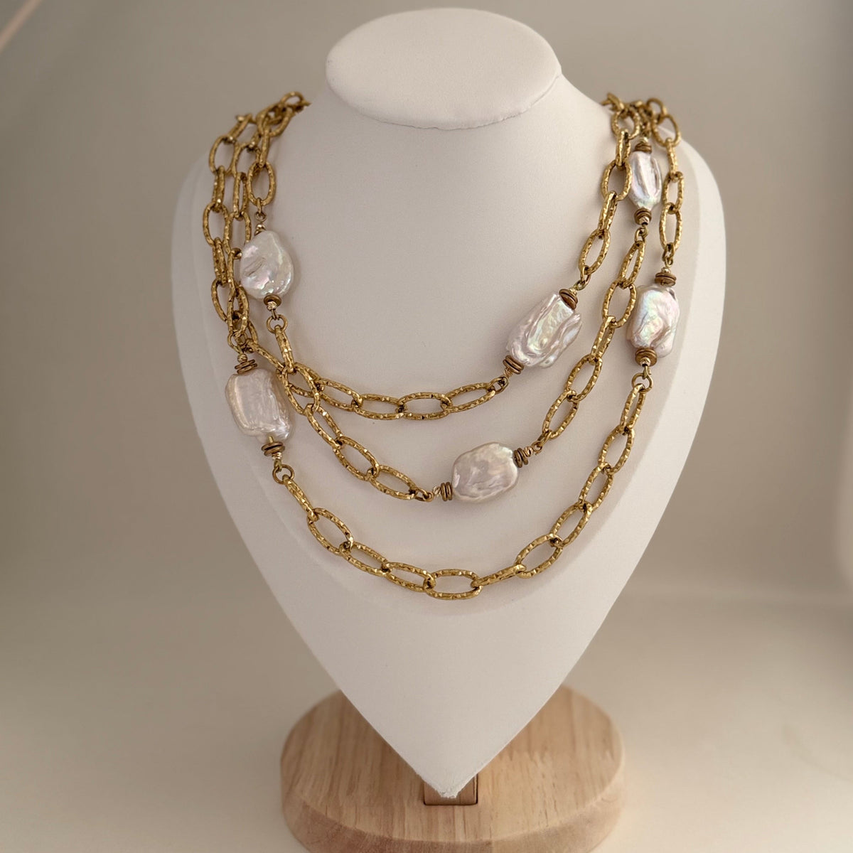 Natural baroque pearls