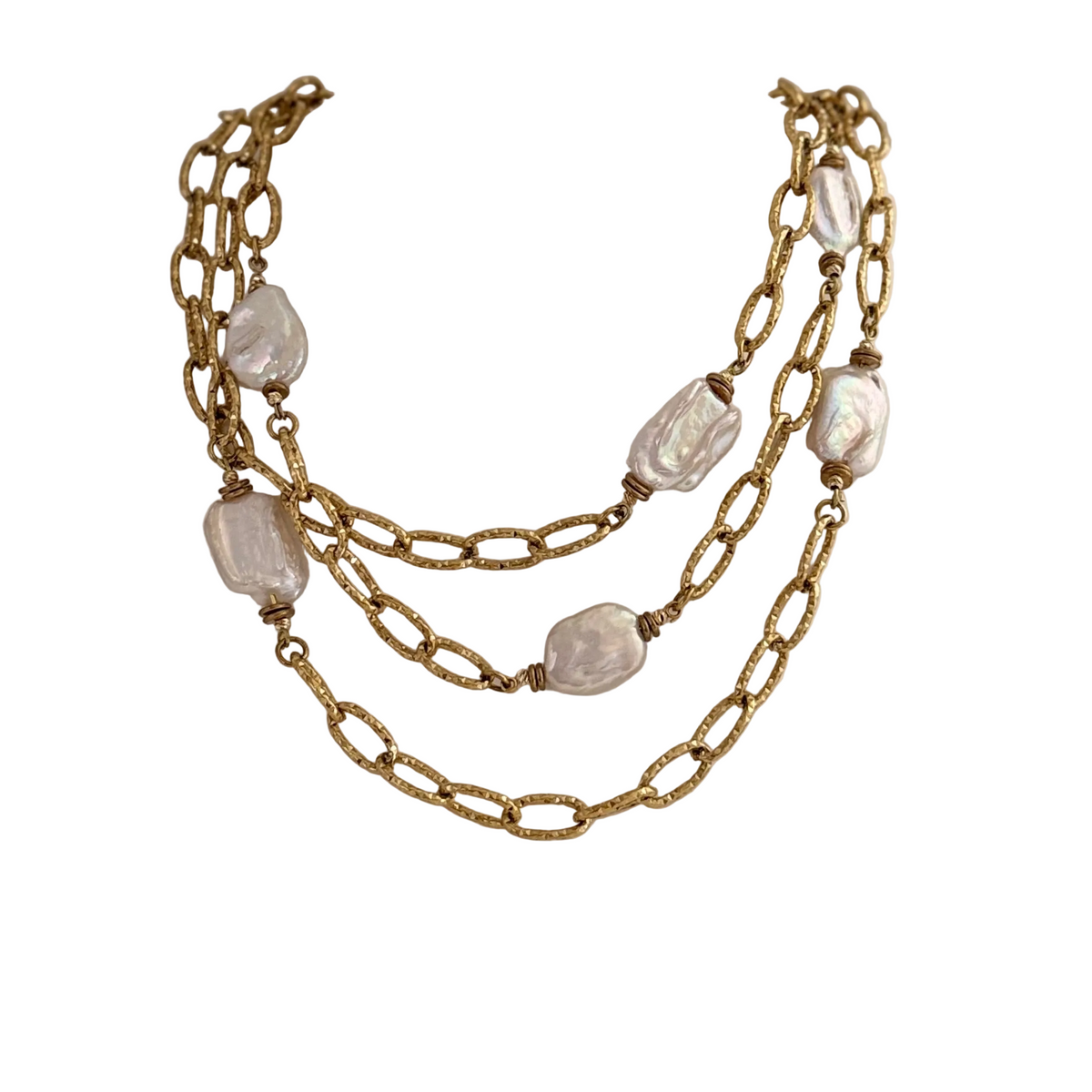 Natural baroque pearls