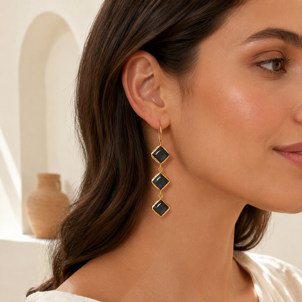 Midnight Glow Drop Earrings