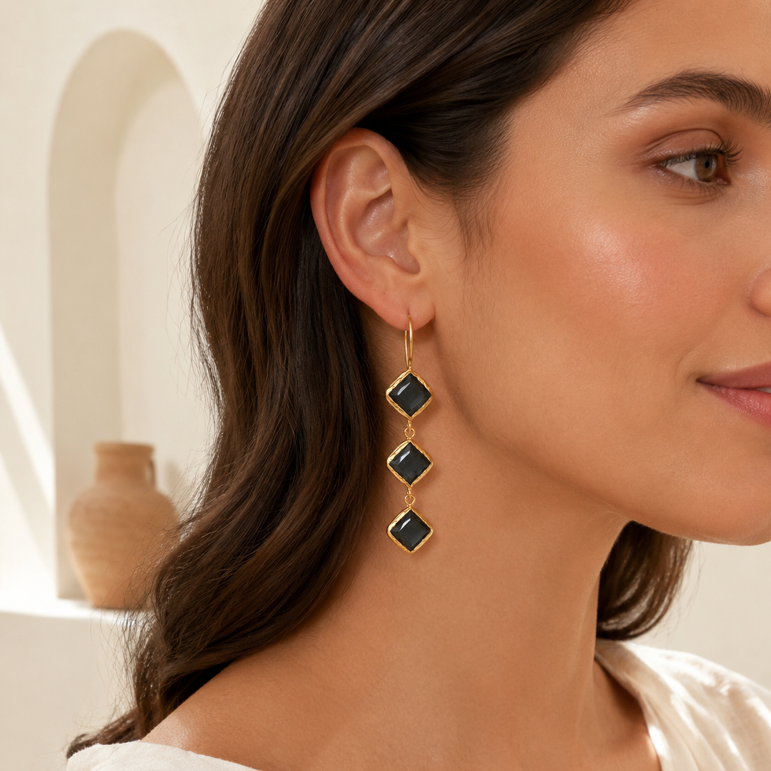 Midnight Glow Drop Earrings