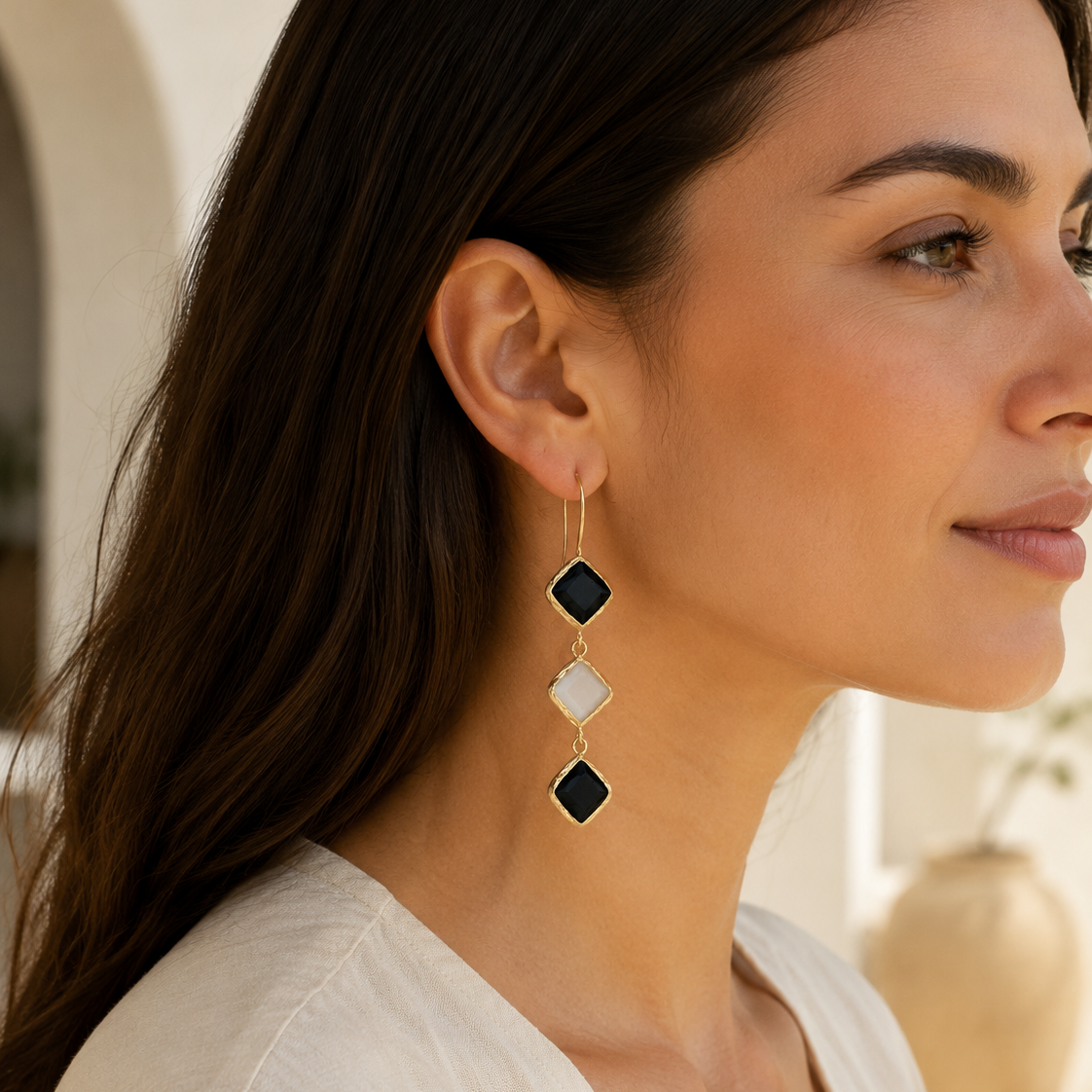Noir Lumière Drop Earrings