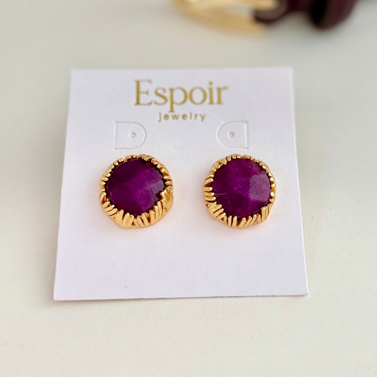 Crimson Stud Earrings