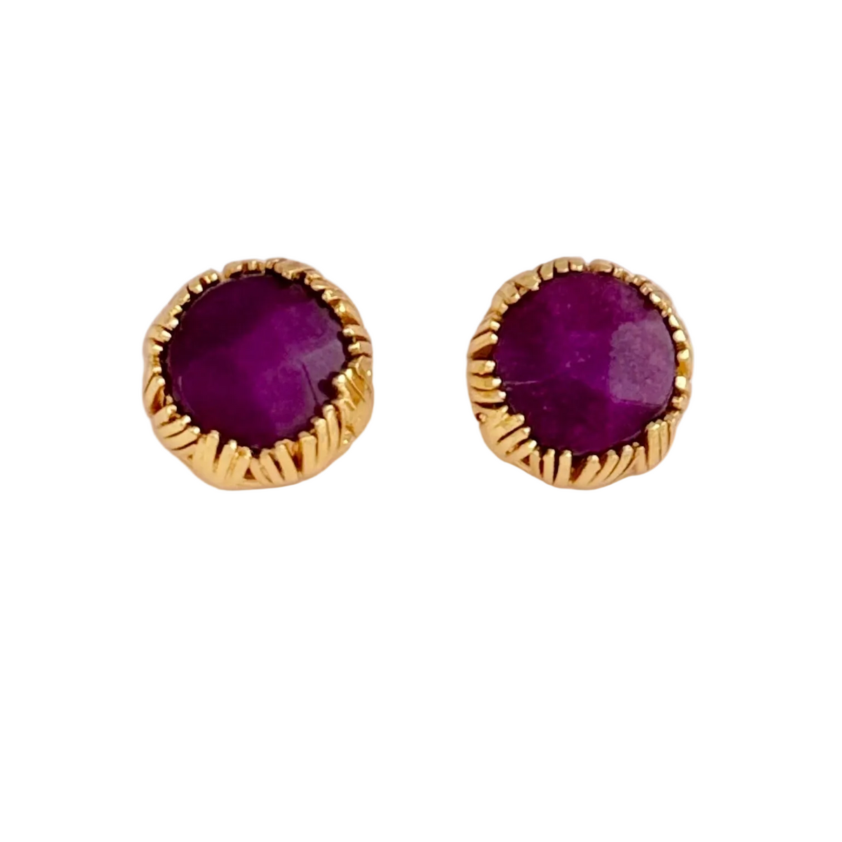 Crimson Stud Earrings